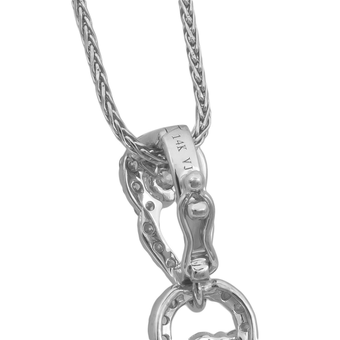 1.58 Carat Diamond White Gold Pendant Necklace Enhancer – image 4