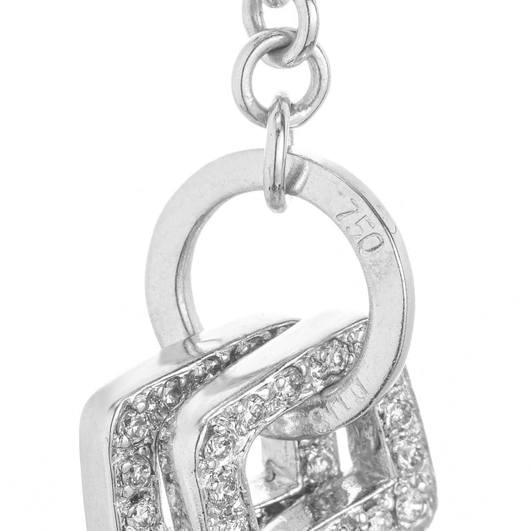 1.18 Carat Diamond White Gold Pave Keys Pendant – image 4