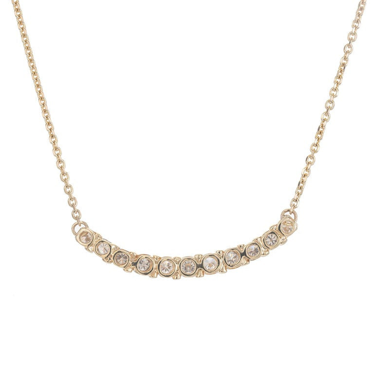 Peter Suchy .72 Carats 14k Gold Crescent Pendant Necklace – image 3