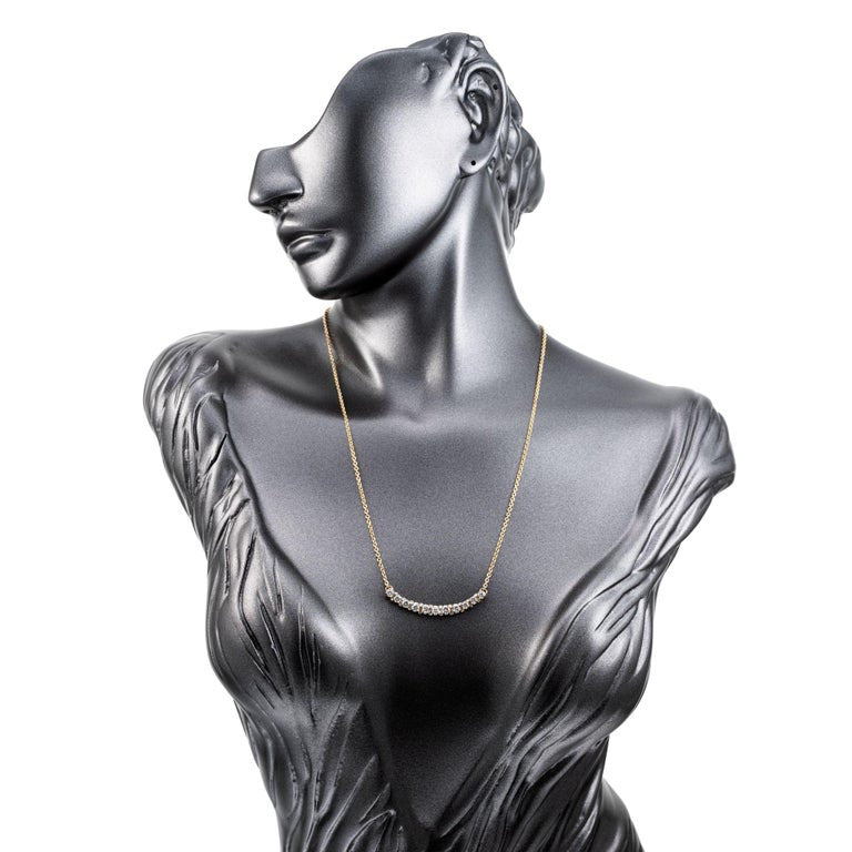 Peter Suchy .72 Carats 14k Gold Crescent Pendant Necklace – image 5
