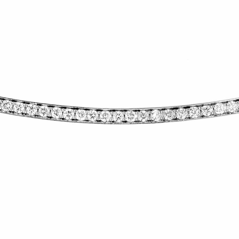 Peter Suchy .36 Carat Diamond White Gold Smile Bar Necklace – image 2
