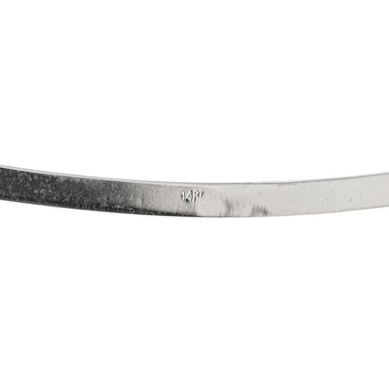 Peter Suchy .36 Carat Diamond White Gold Smile Bar Necklace – image 5