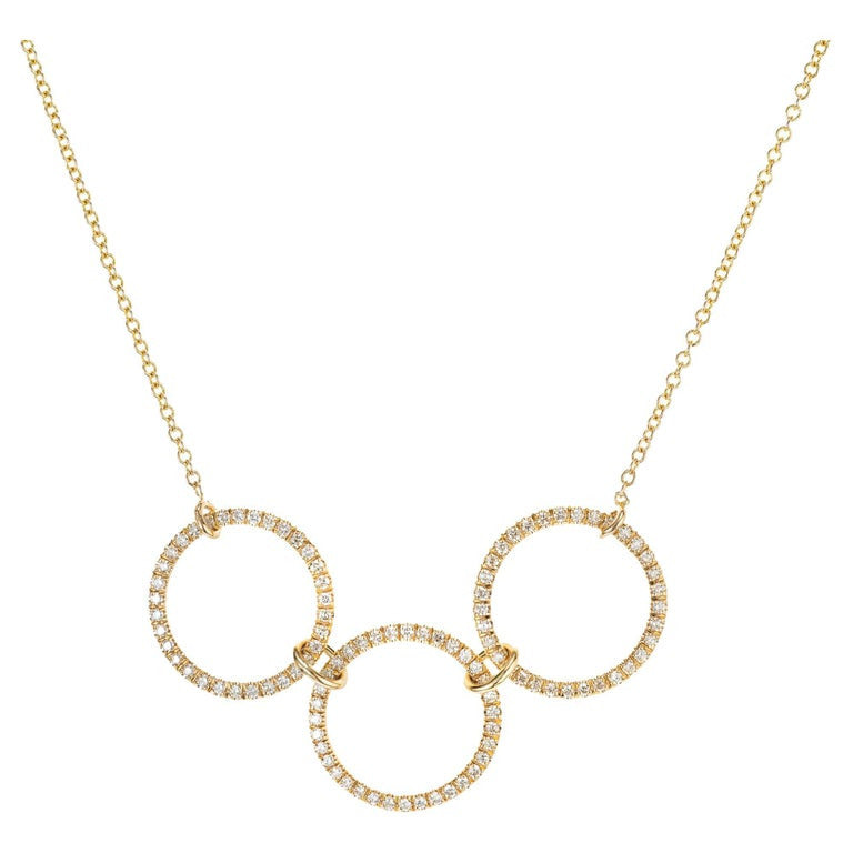 Peter Suchy .28 Carat Diamond Yellow Gold Pendant Necklace
