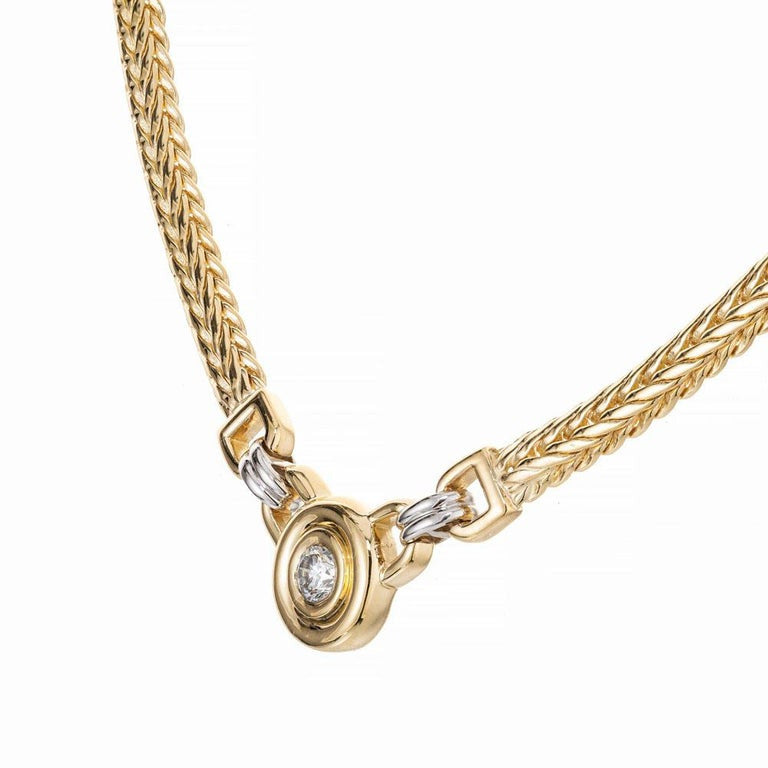 .27 Carat Diamond Yellow White Gold Pendant Necklace – image 2