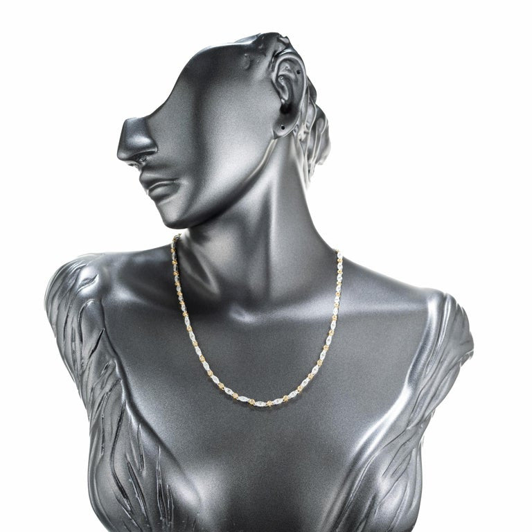 2.00 Carat Diamond Two Tone Gold Necklace Bracelet Set – image 9
