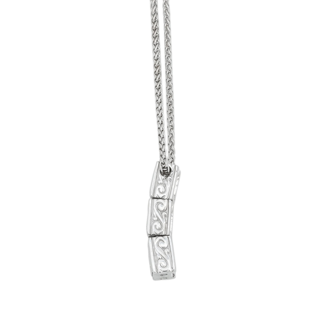 .20 Carat Diamond White Gold Three Stone Pendant Necklace – image 4