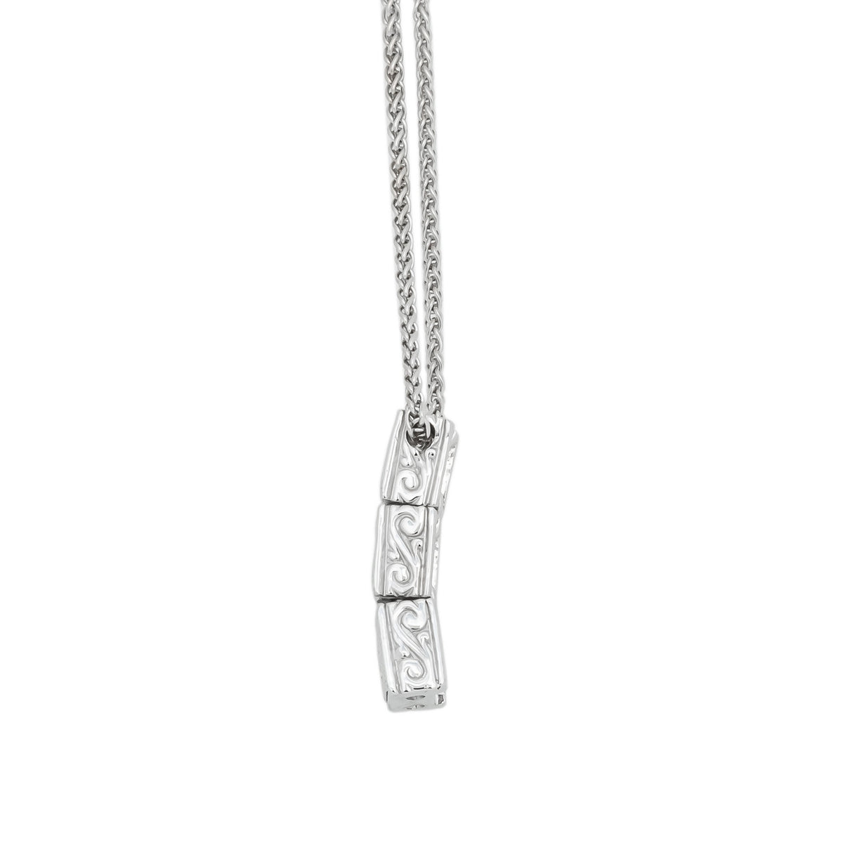 .20 Carat Diamond White Gold Three Stone Pendant Necklace – image 4