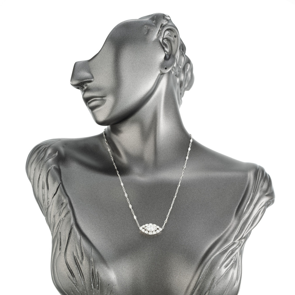 Peter Suchy EGL Certified 1.12 Carat Diamond Pendant White Gold Necklace – image 7