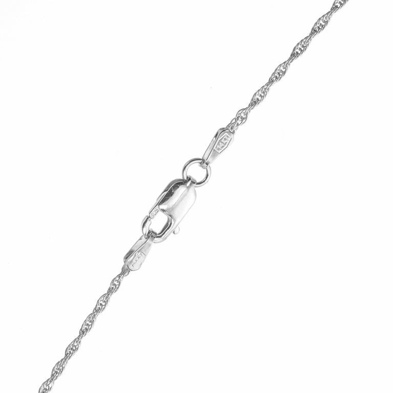 5.50 Carat Aquamarine Diamond White Gold Pendant Necklace – image 4