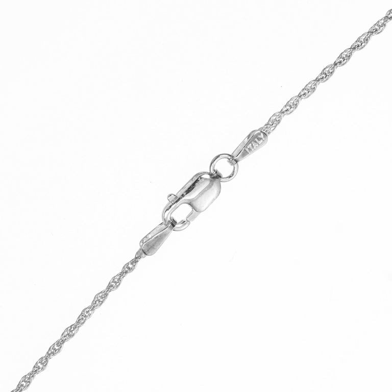 5.50 Carat Aquamarine Diamond White Gold Pendant Necklace – image 5