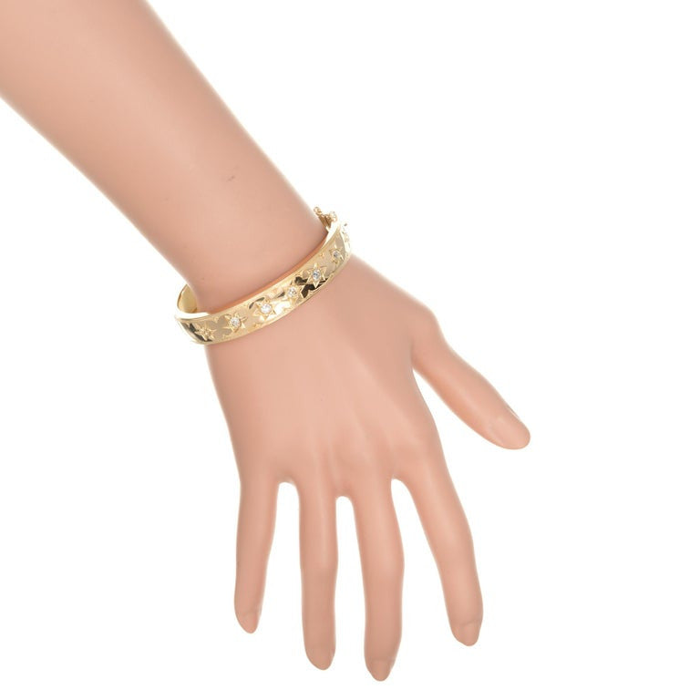 Victorian .65 Carat Diamond Rose Gold Bangle Bracelet – image 6