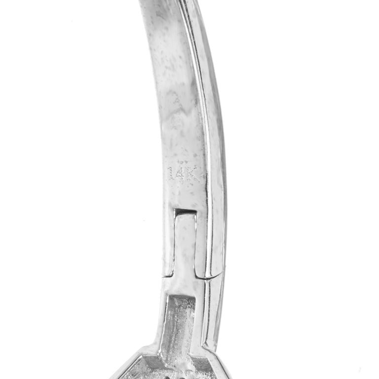 1.80 Carat Diamond White Gold Bangle Bracelet – image 5