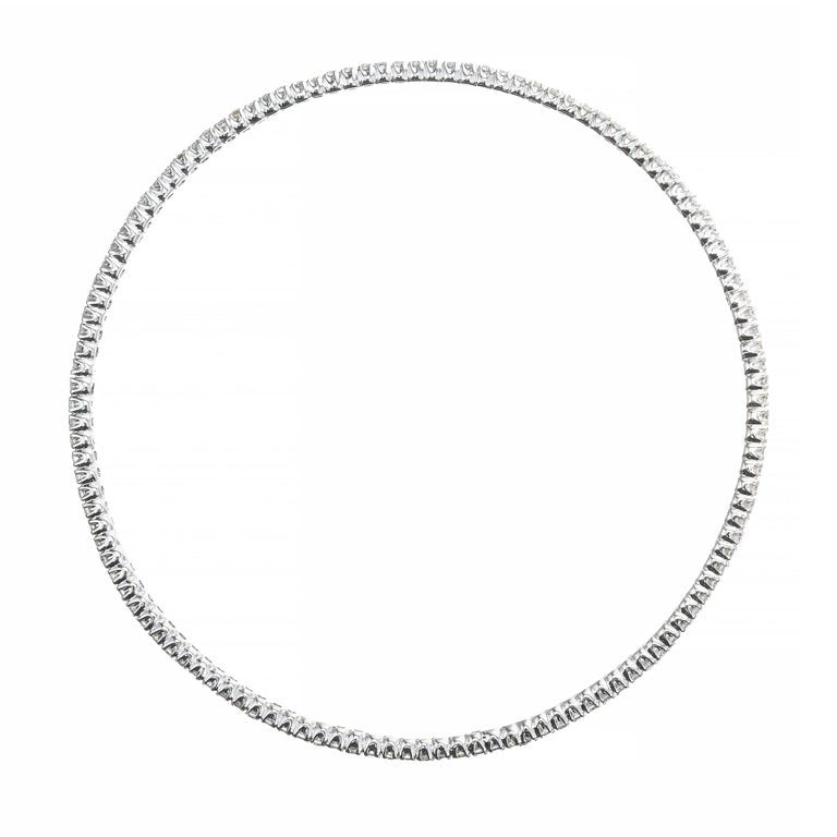 1.30 Carat Diamond White Gold Slip On Bangle Bracelet – image 2