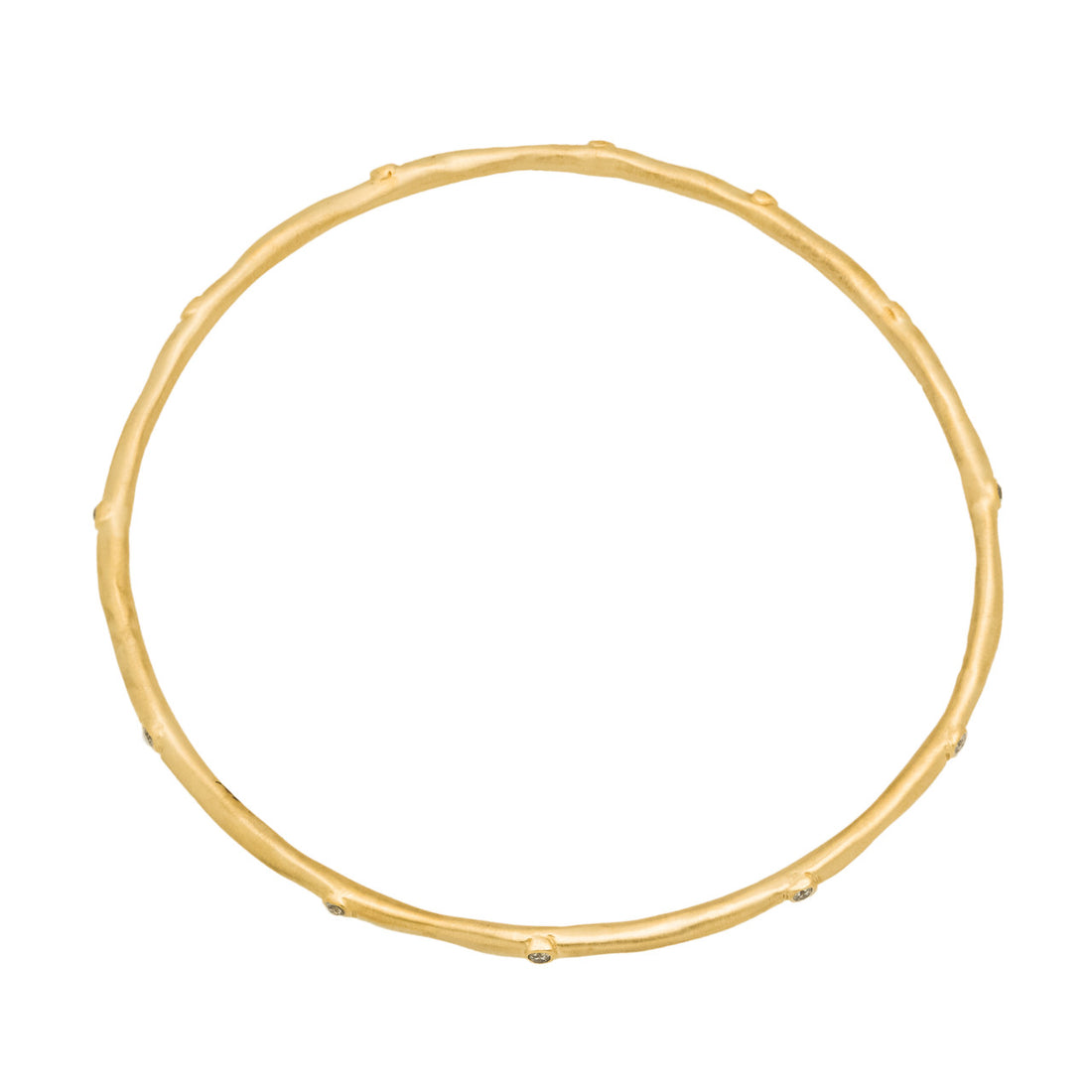.20 Carat Diamond Yellow Gold Bangle Bracelet – image 3