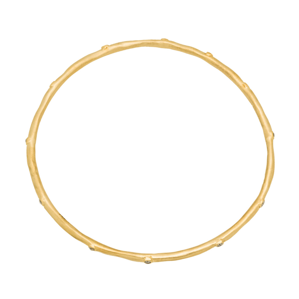 .20 Carat Diamond Yellow Gold Bangle Bracelet – image 3