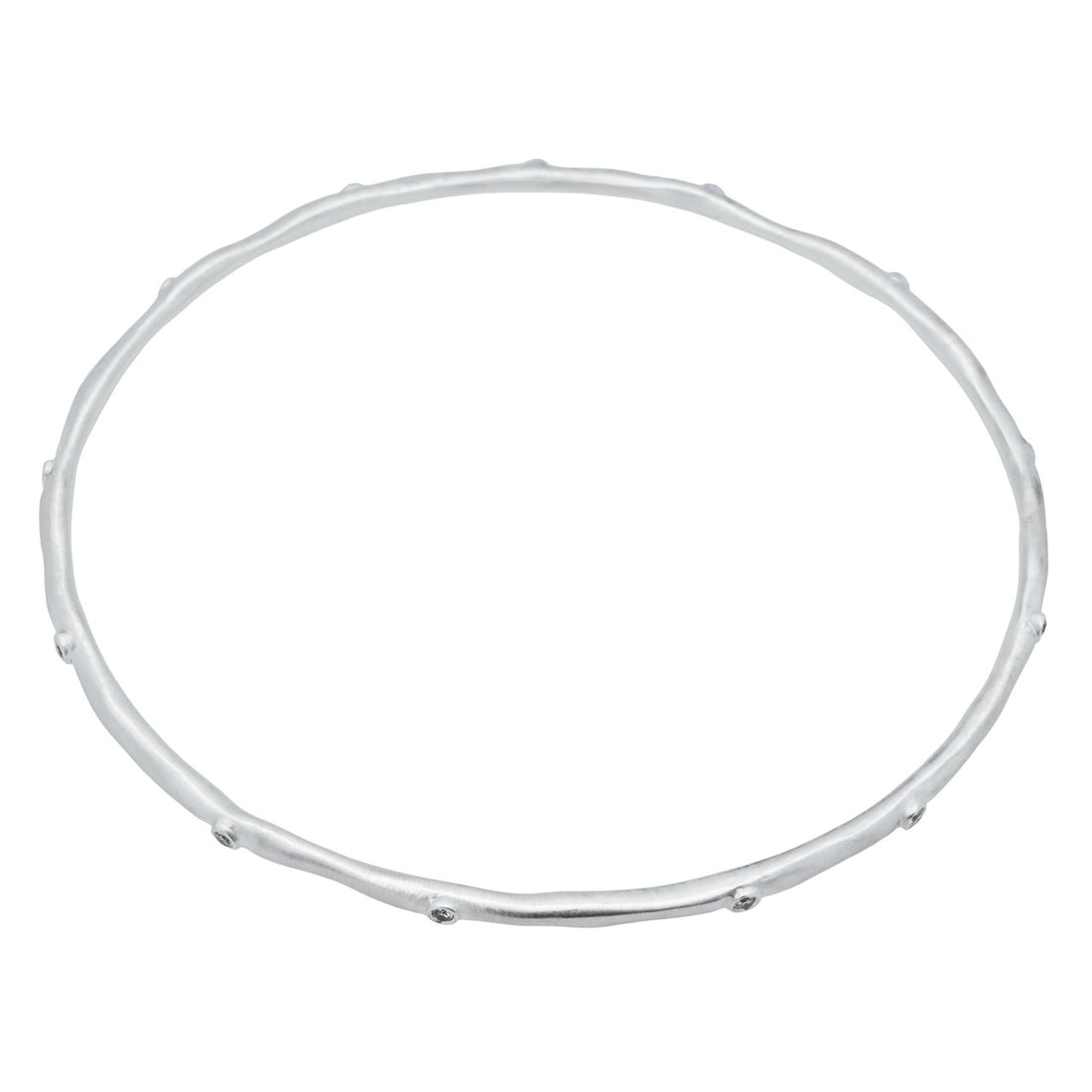 .20 Carat Diamond White Gold Bangle Bracelet – image 2