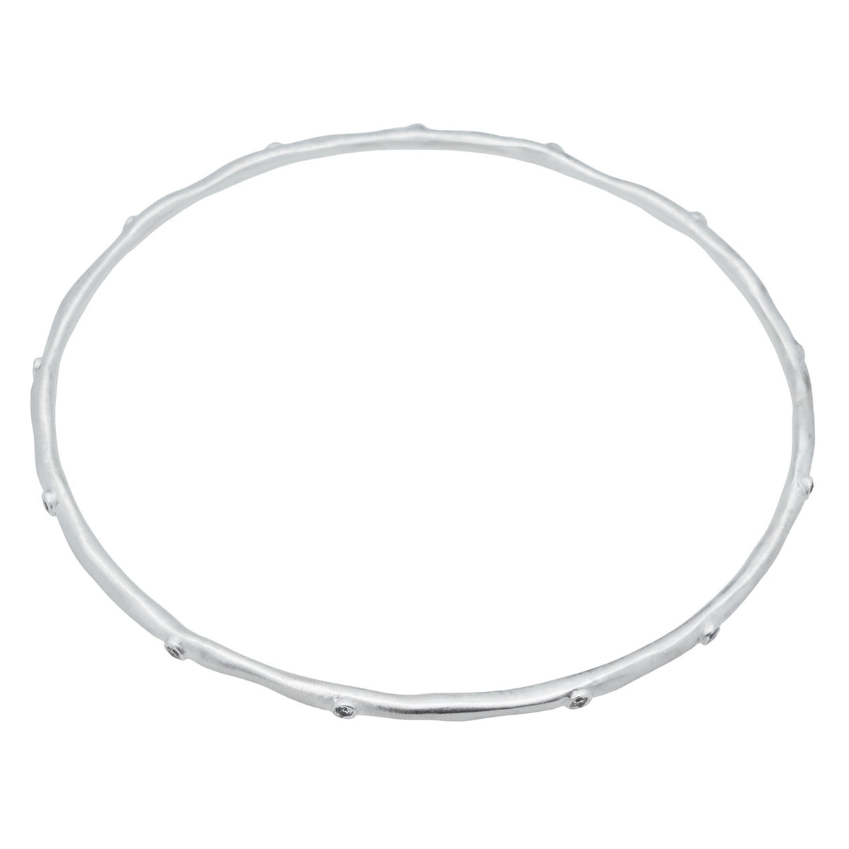 .20 Carat Diamond White Gold Bangle Bracelet – image 2