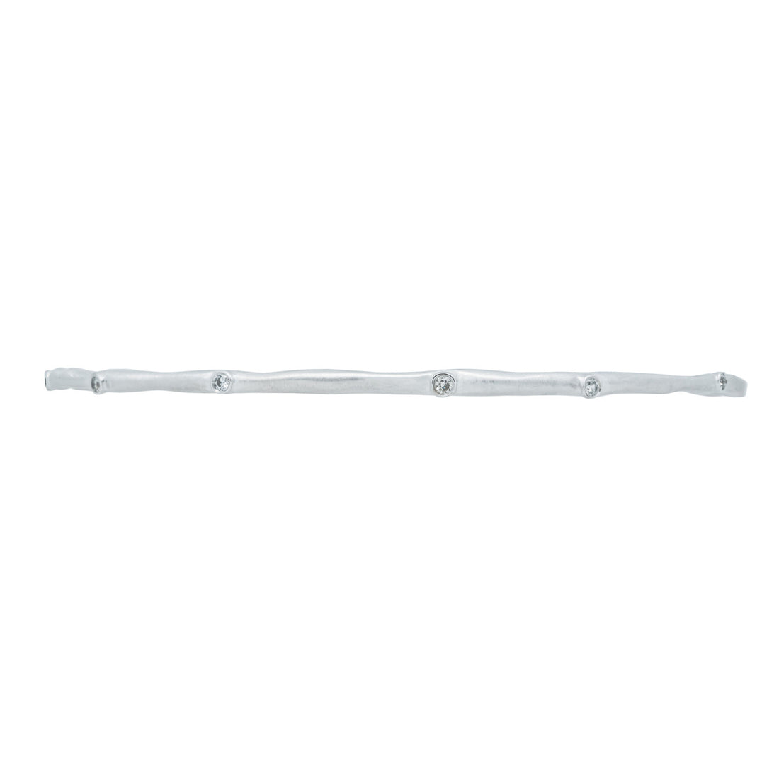 .20 Carat Diamond White Gold Bangle Bracelet – image 3
