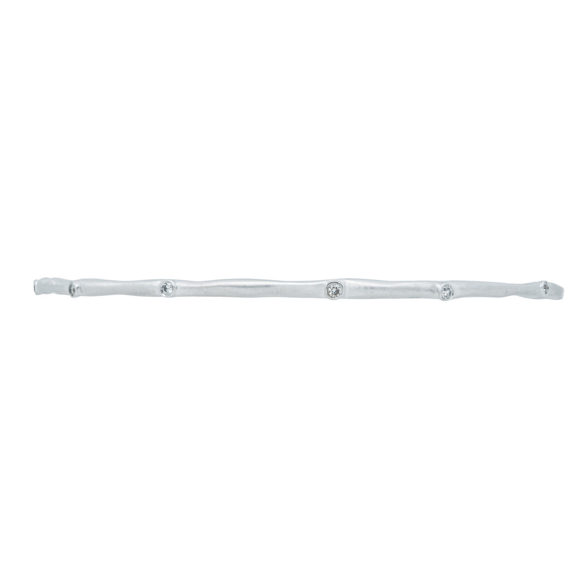 .20 Carat Diamond White Gold Bangle Bracelet – image 3