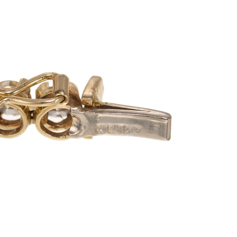 6.00 Carat Round Diamond Yellow Gold Tennis Bracelet – image 6