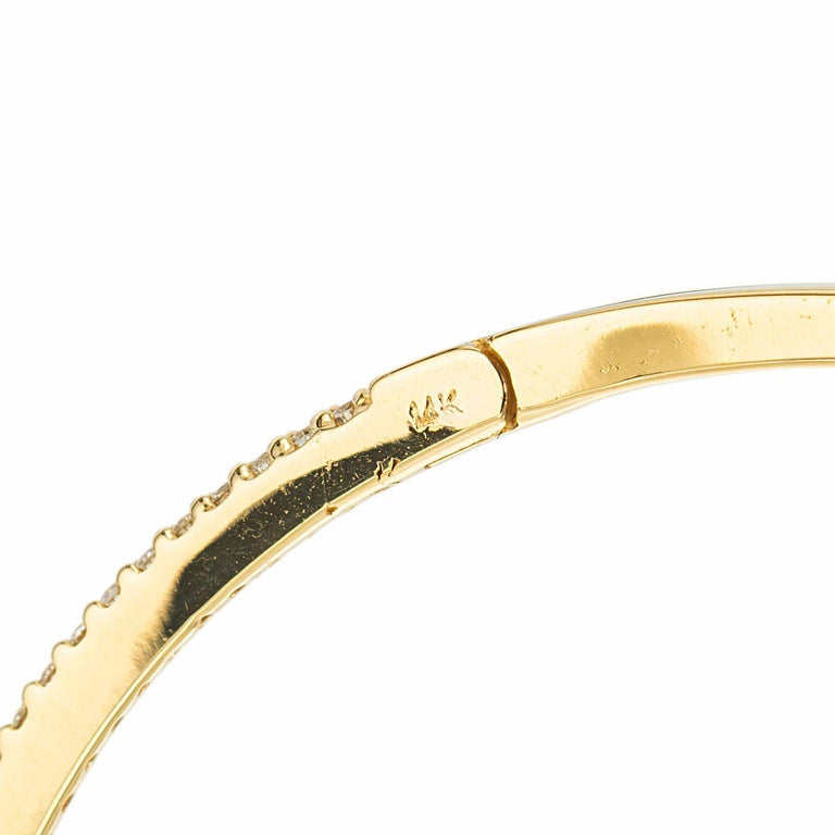 Peter Suchy .60 Carat Round Brilliant Cut Diamonds Gold Bangle Bracelet – image 4