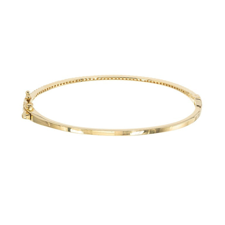 Peter Suchy .60 Carat Round Brilliant Cut Diamonds Gold Bangle Bracelet – image 6