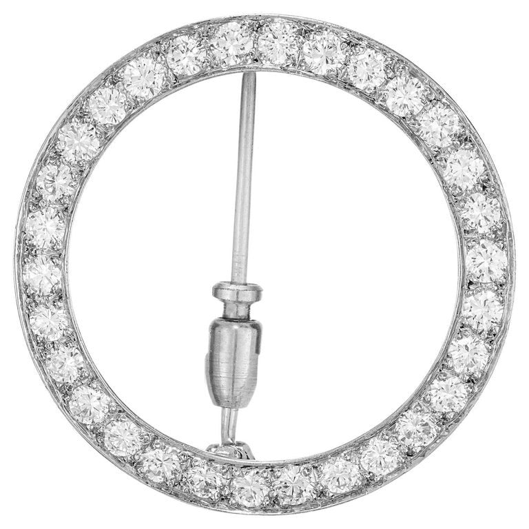 J.E. Caldwell 1.20 Carat Diamond Platinum Brooch