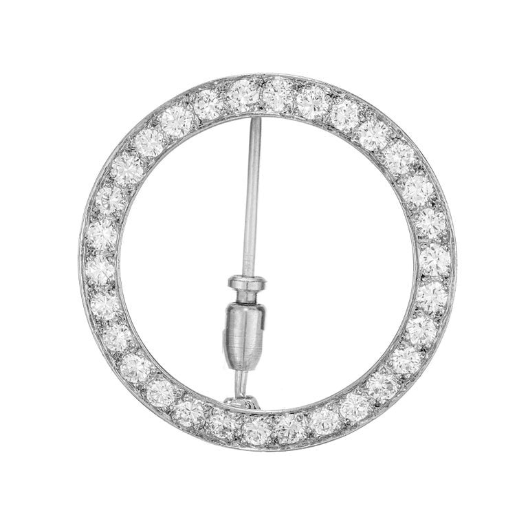 J.E. Caldwell 1.20 Carat Diamond Platinum Brooch – image 2