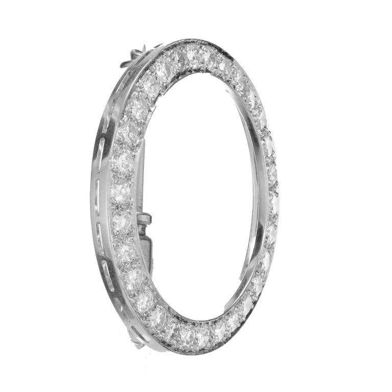 J.E. Caldwell 1.20 Carat Diamond Platinum Brooch – image 3