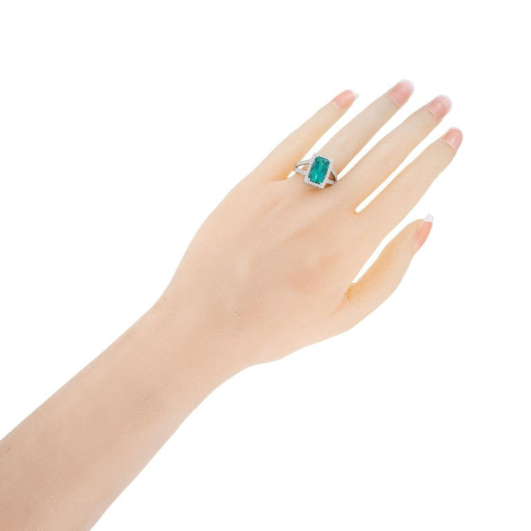 Peter Suchy 3.10 Carat Tourmaline Diamond Halo White Gold Cocktail Ring – image 8