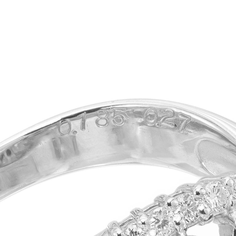 .94 Carat Ruby Diamond Platinum Swirl Cluster Ring – image 9