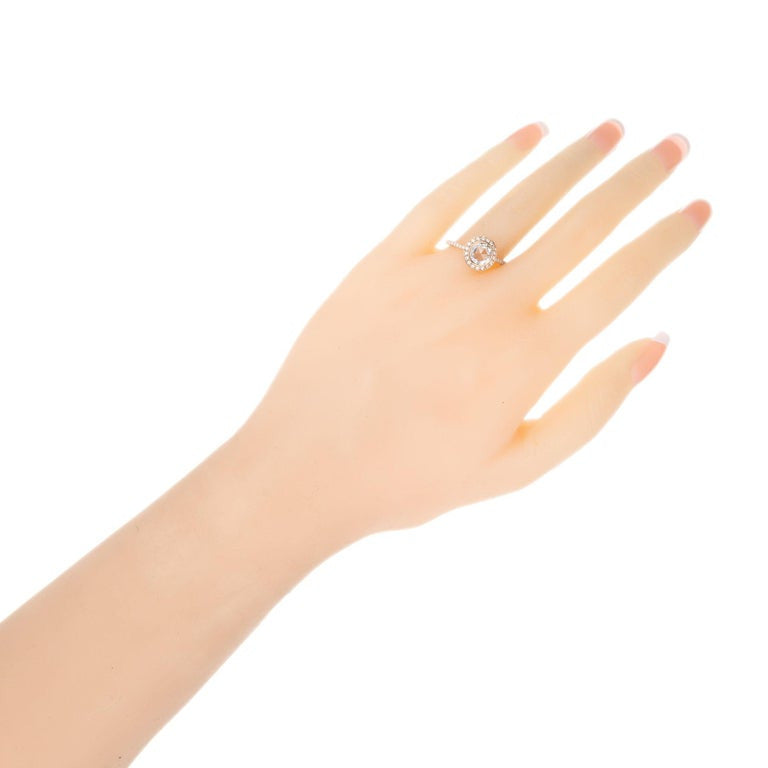 Peter Suchy 1.02 Carat Diamond Rose Gold Halo Engagement Ring – image 7