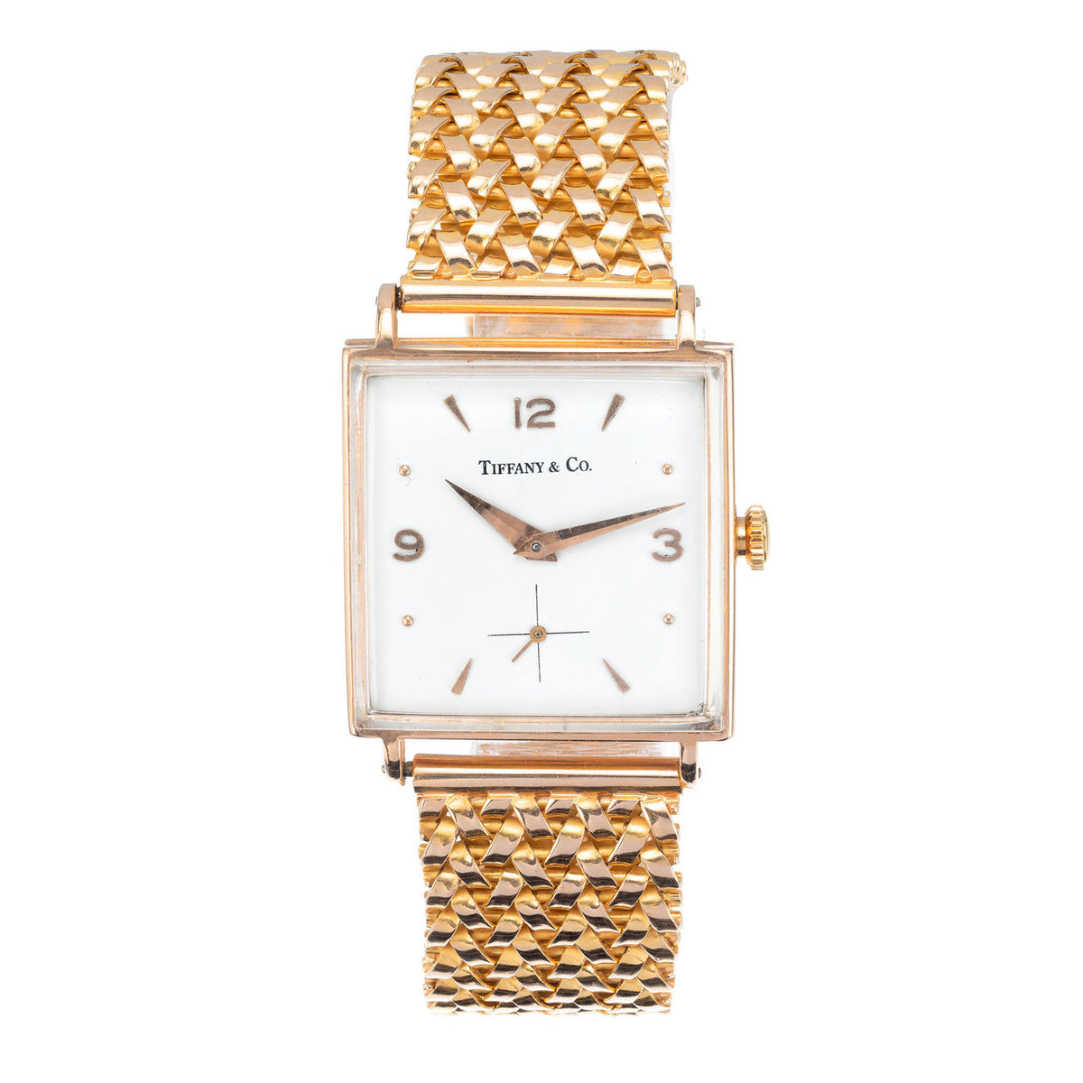 Tiffany & Co. Rose Gold Universal Genève Mid-century Wristwatch
