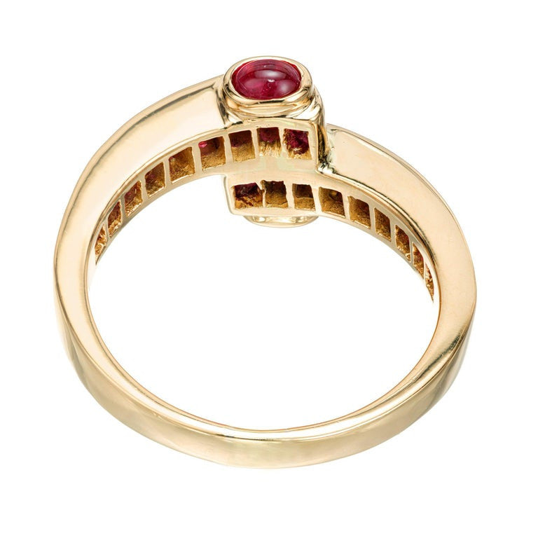 2.11 Carat Ruby Yellow Gold Bypass Style Ring – image 5