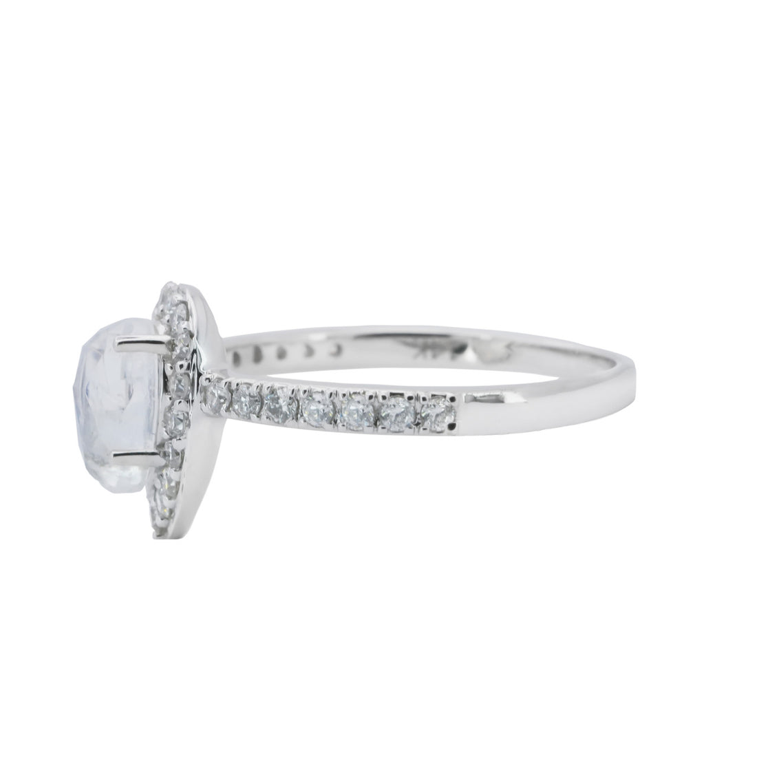 Peter Suchy .55 Carat Moonstone Diamond White Gold Ring – image 4