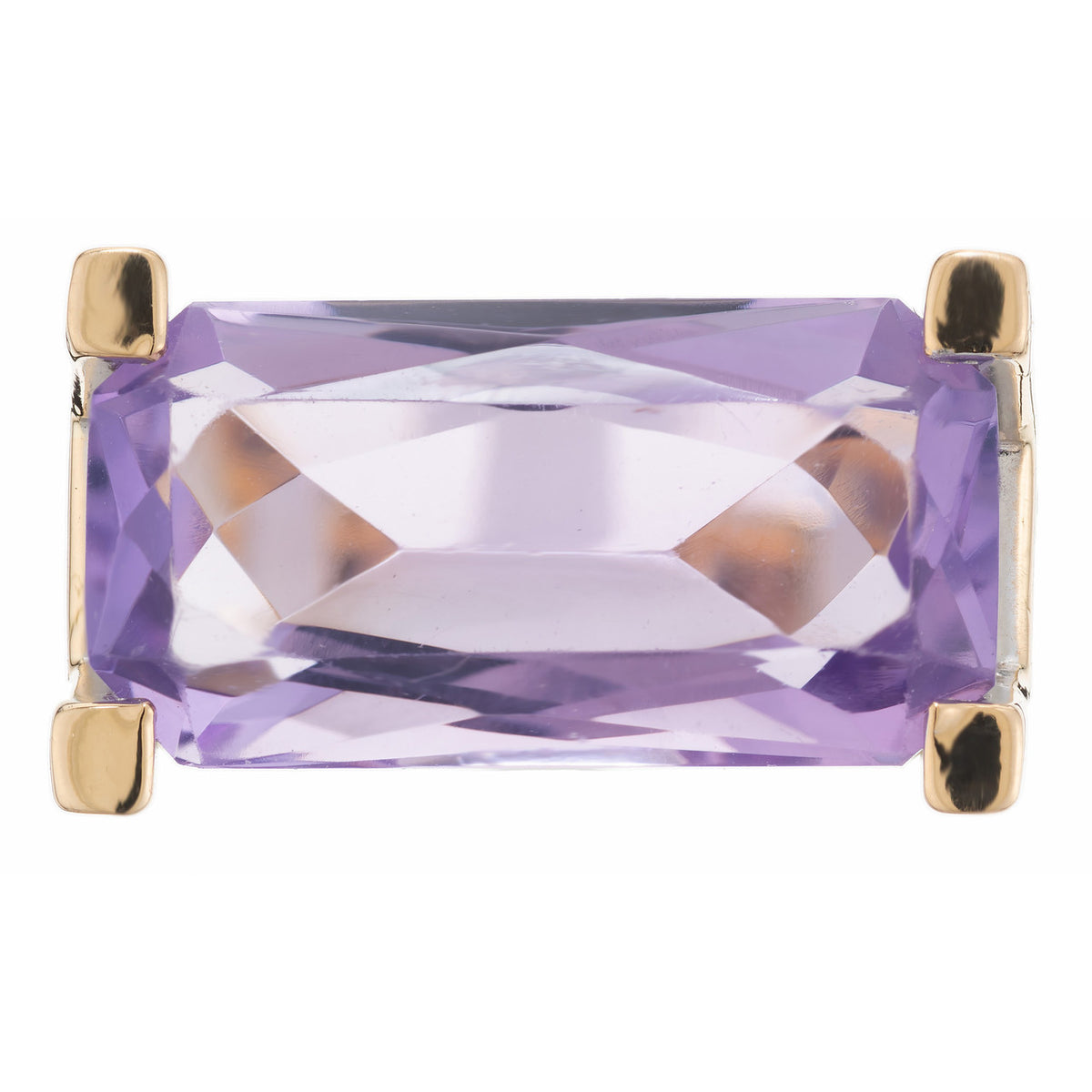 6.50 Carat Amethyst Yellow Gold Ring