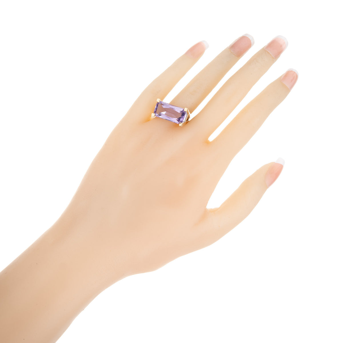 6.50 Carat Amethyst Yellow Gold Ring – image 6