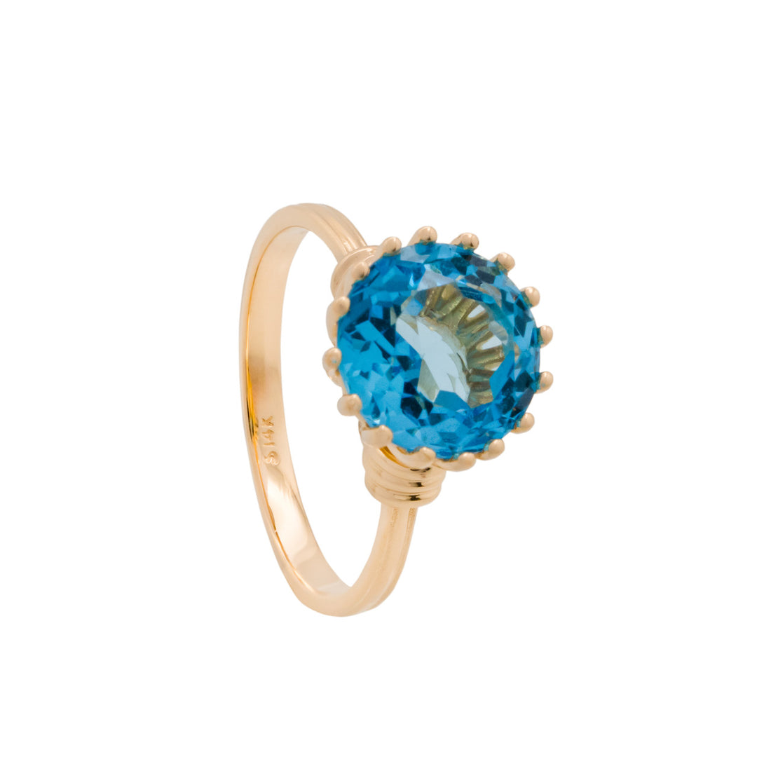 2.60 Carat Topaz Yellow Gold Ring – image 2