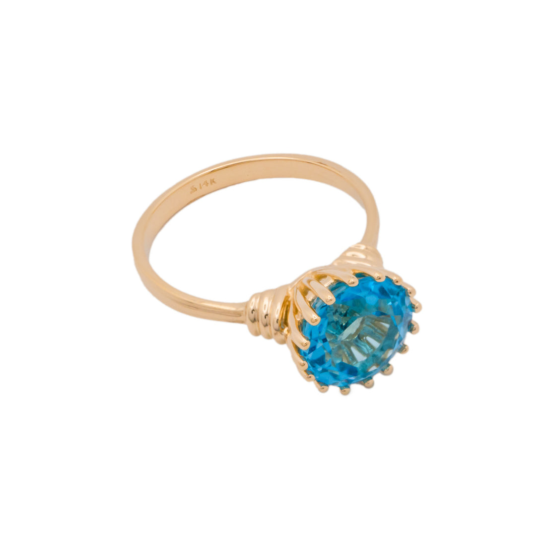 2.60 Carat Topaz Yellow Gold Ring – image 3