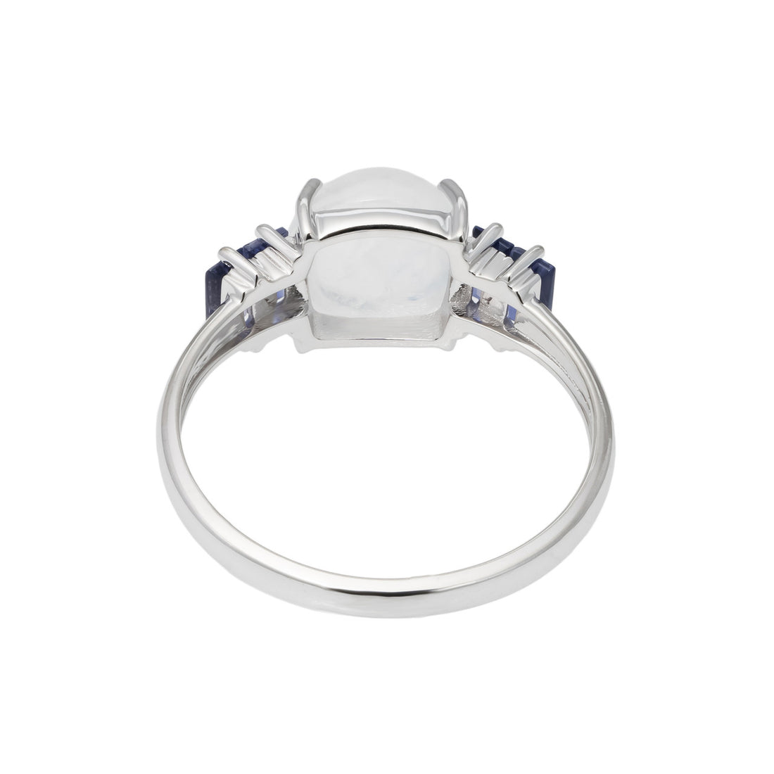 2.00 Carat Moonstone Iolite White Gold Ring – image 5