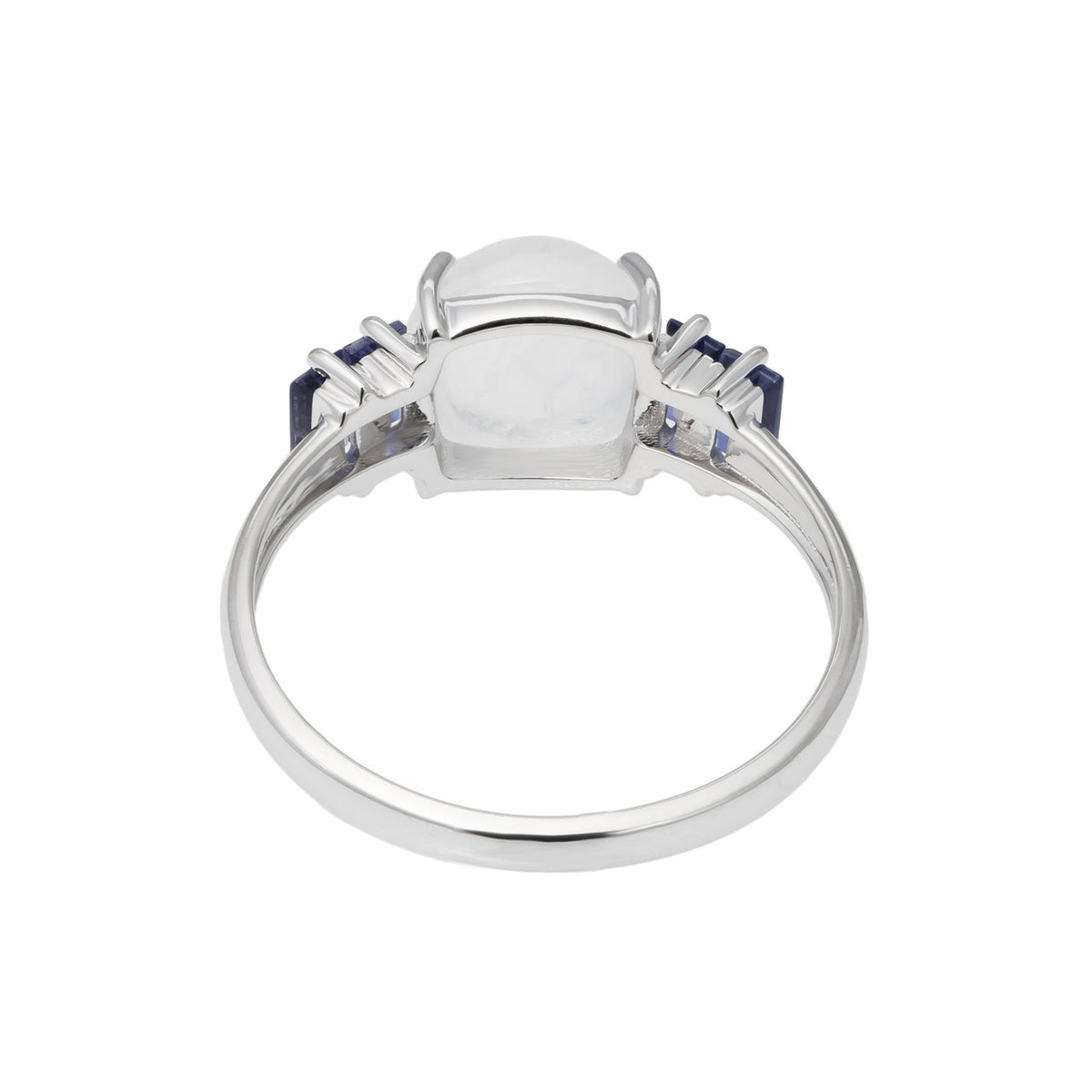 2.00 Carat Moonstone Iolite White Gold Ring – image 5