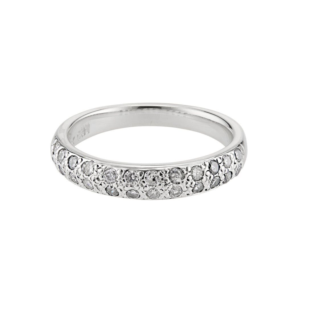CWI .33 Carat Diamond White Gold Wedding Band Ring – image 2