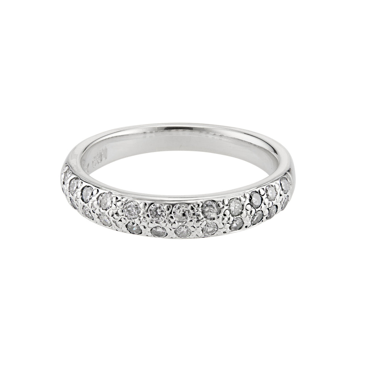 CWI .33 Carat Diamond White Gold Wedding Band Ring – image 2