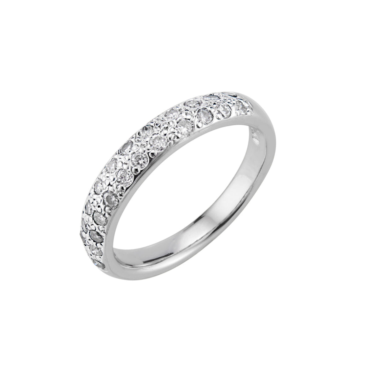 CWI .33 Carat Diamond White Gold Wedding Band Ring