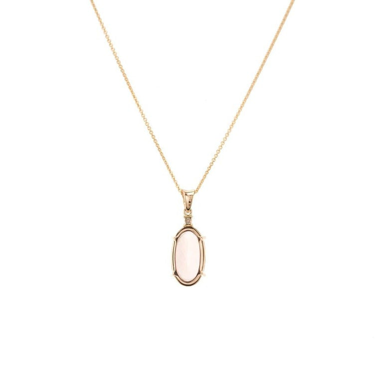 Peter Suchy 5.04 Carat Oval Morganite Diamond Rose Gold Pendant Necklace – image 3