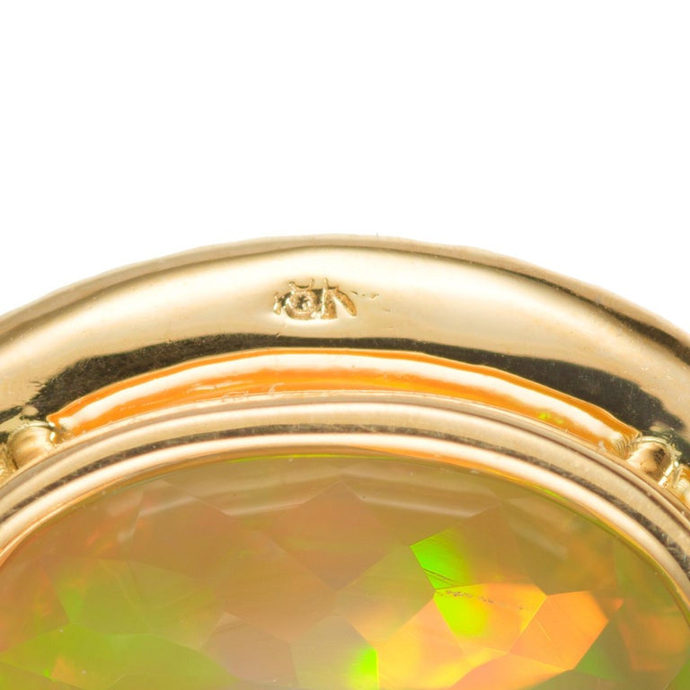 Peter Suchy GIA 3.50 Carat Opal Diamond Yellow Gold Pendant Necklace – image 5
