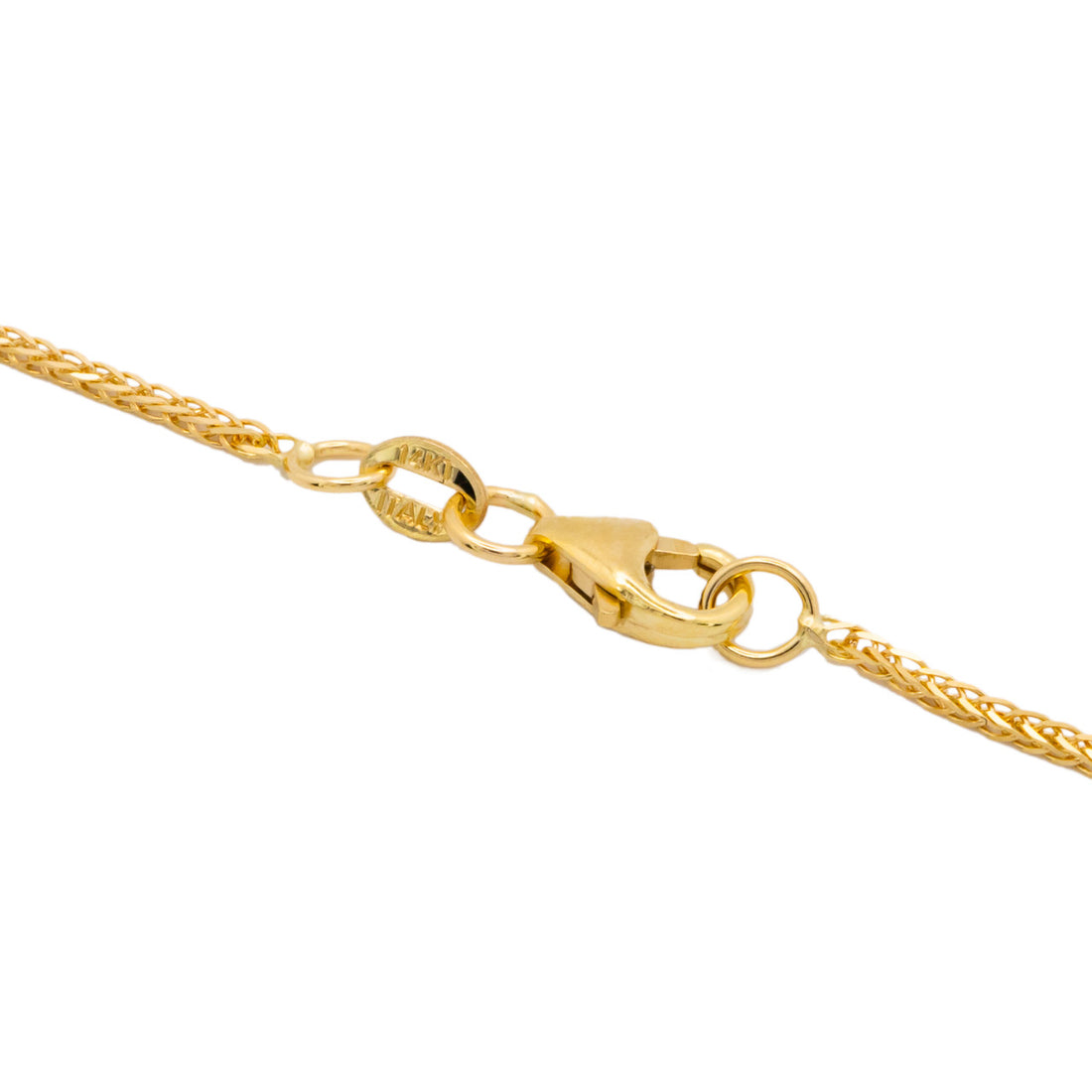 .27 Carat Diamond Yellow Gold Studded Filigree Disc Pendant Necklace – image 5