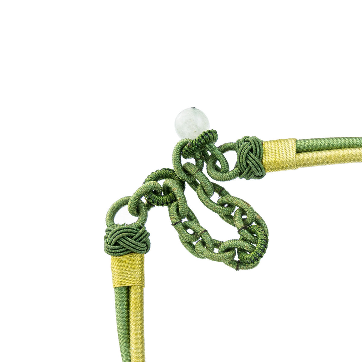 Halolith Jadiete Jade Pendant Silk Cord Necklace – image 7