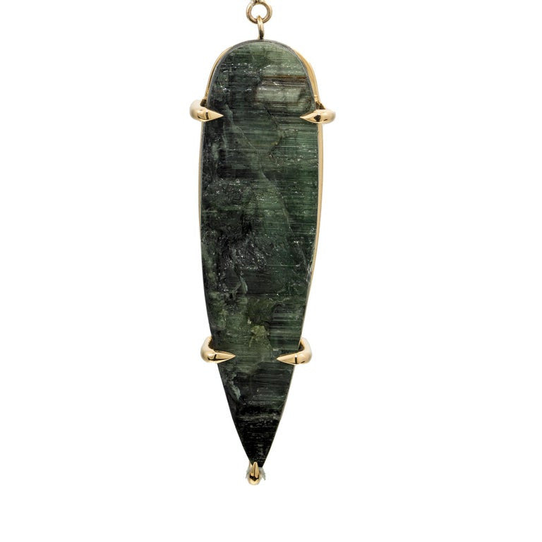 Peter Suchy 23.14 Carat Tourmaline Beryl Topaz Yellow Gold Pendant Necklace – image 2