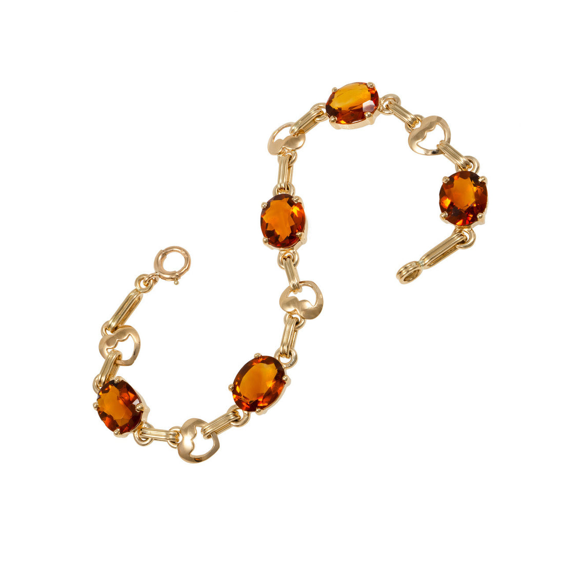 7.5 Carat Citrine Yellow Gold Bracelet – image 2
